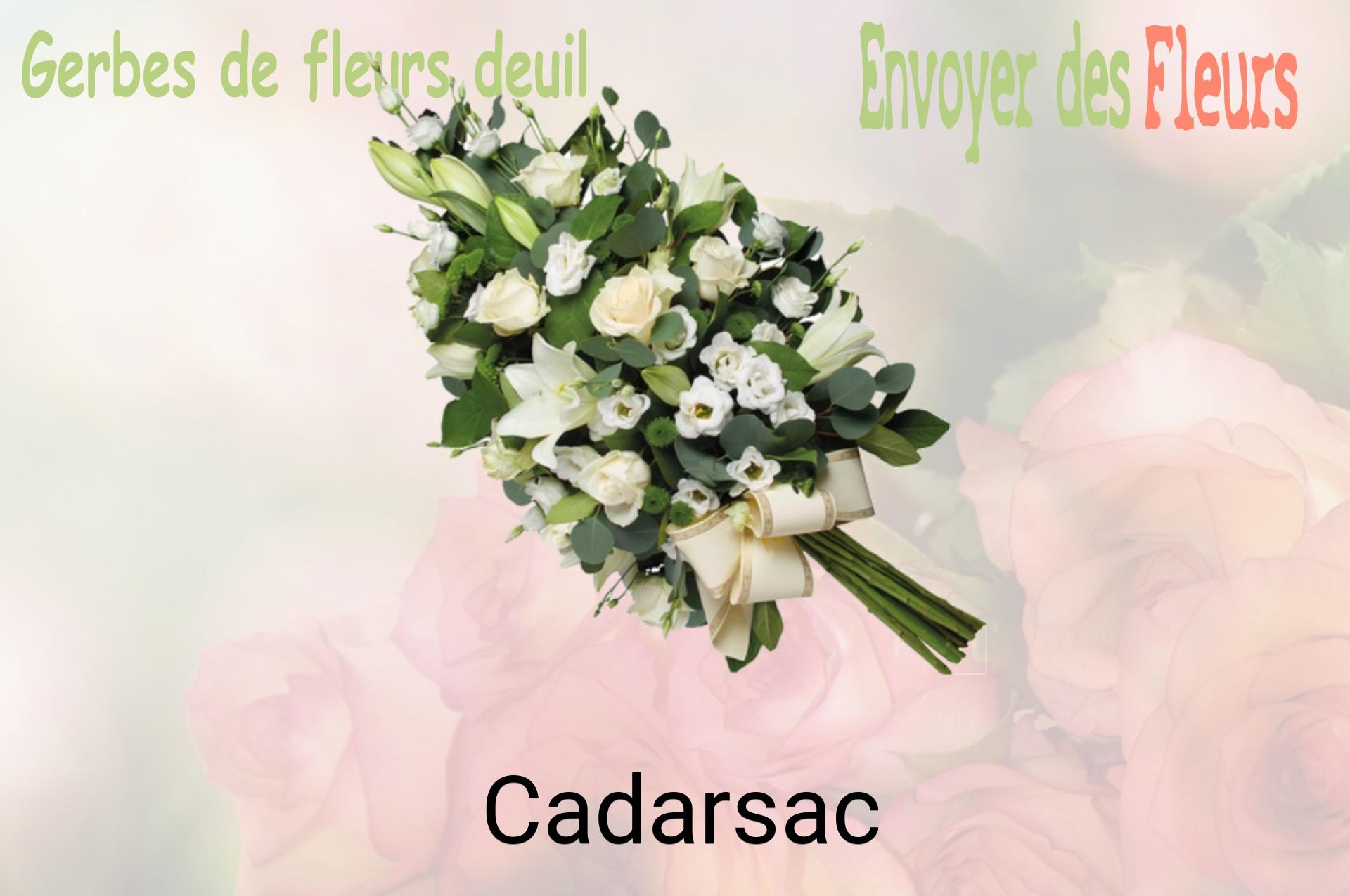Gerbe de fleurs de deuil livrée à Cadarsac